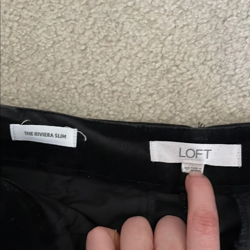 LOFT Classic Black Riviera Slim Trousers